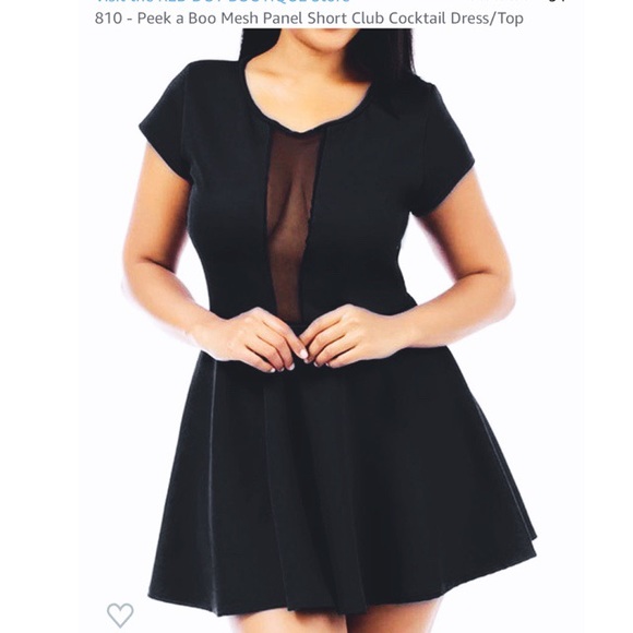 📌NWT Black Dress With Peek A Boo Mesh 3XL - Picture 1 of 5